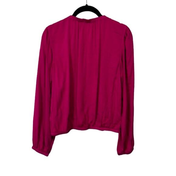 Cloth & Stone Lux Satin Banded Blouse, Pink, Women’s S - Picture 5 of 7